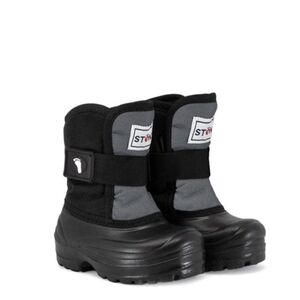 Stonz Black and Gray Kids Snow Boots Size 8